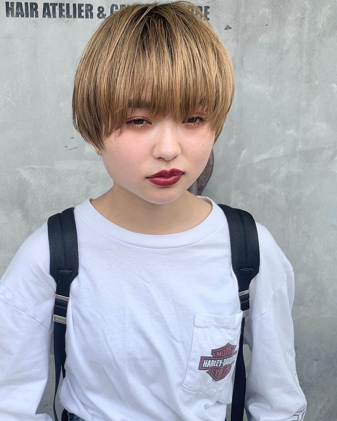 ハイトーンマッシュショート