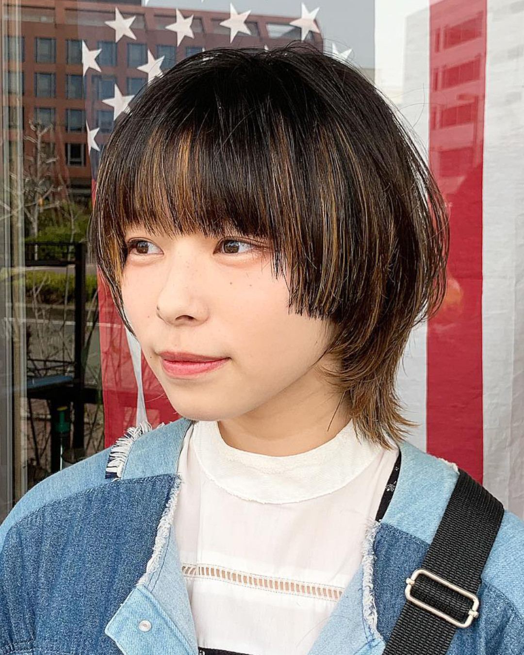 ショートウルフ/ハイライト/ウルフボブ/マッシュウルフ